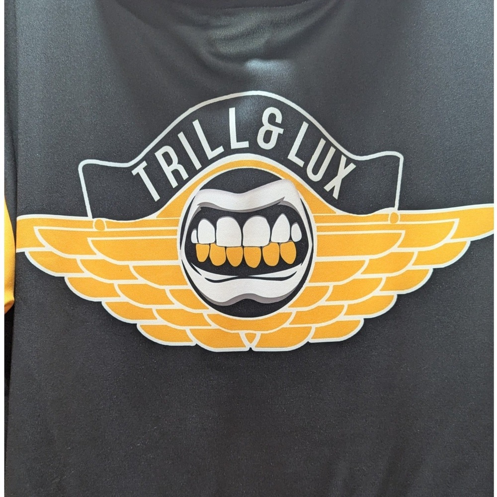 Trill & Lux Mens Hoodie XL Jordan 4 Lightning Inspired Wings Graphic Streetwear - Picture 3 of 10